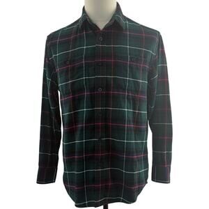 Pendleton Hawthorne Plaid Shirt Mens Medium Green Cotton Button Down